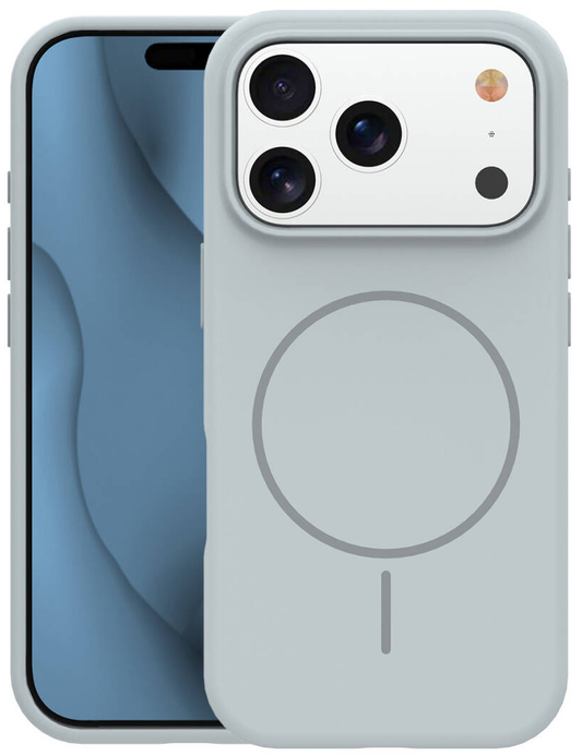 MagSafe-kuori Apple iPhone 17 Prolle, OEM, ohut silikoni, harmaa