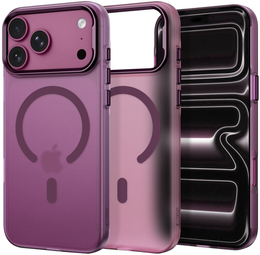 MagSafe-kuori Apple iPhone 18 Pro / 17 Pro:lle, Tech-Protect, MagZero, Matta Viininpunainen