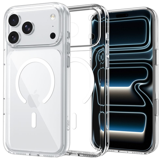 MagSafe-kuori Apple iPhone 18 Pro / 17 Pro:lle, Tech-Protect, Flexair Hybrid CC, Läpinäkyvä