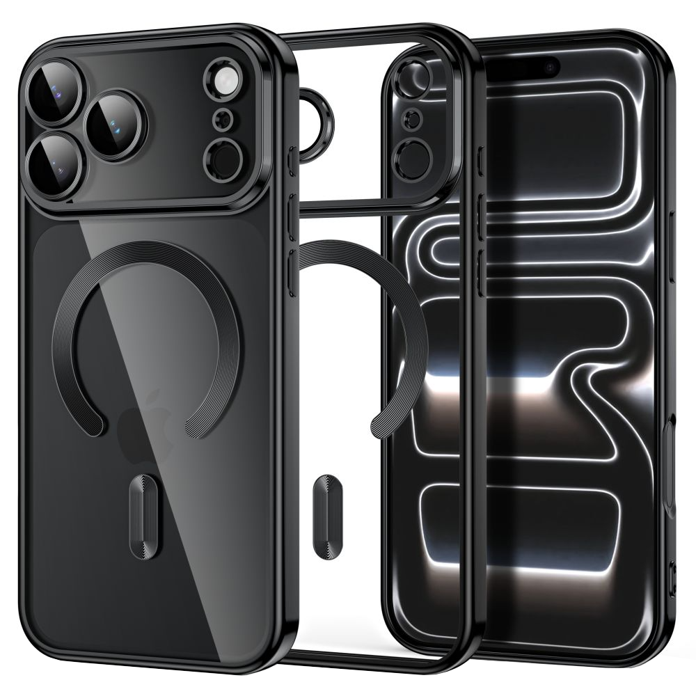 MagSafe-kuori Apple iPhone 18 Pro / 17 Pro:lle, Tech-Protect, Magflex, satiinimusta