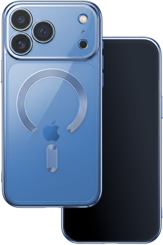 MagSafe Case for Apple iPhone 18 Pro / 17 Pro, OEM, Color Chrome Mag, Blue