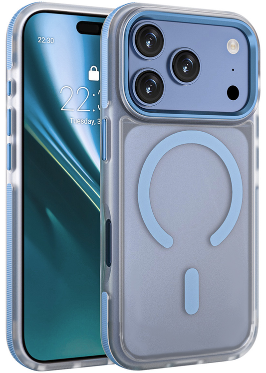 MagSafe-kuori Apple iPhone 18 Pro Max / 17 Pro Max -malleille, Etteri, Icy Mag, Bleu