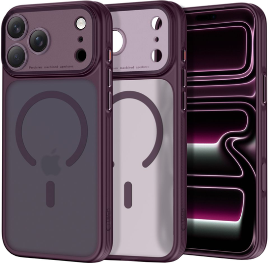 MagSafe-kuori Apple iPhone 18 Pro Max / 17 Pro Max -malleille, Tech-Protect, MagPrime CC, Matta Viininpunainen