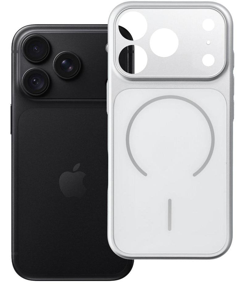 MagSafe-kuori Apple iPhone 18 Pro / 17 Pro -puhelimelle, OEM, Make 18, hopeanvärinen