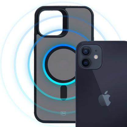 MagSafe-kuori Apple iPhone 12 / 12 Pro:lle, 3MK, Smoke MagCase, Musta