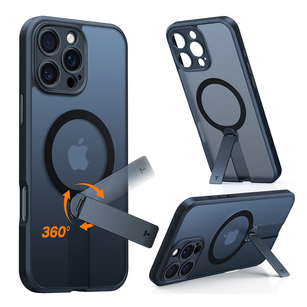 MagSafe-kotelo Apple iPhone 16 Pro Maxille, Torras, Pstand Spin, Musta