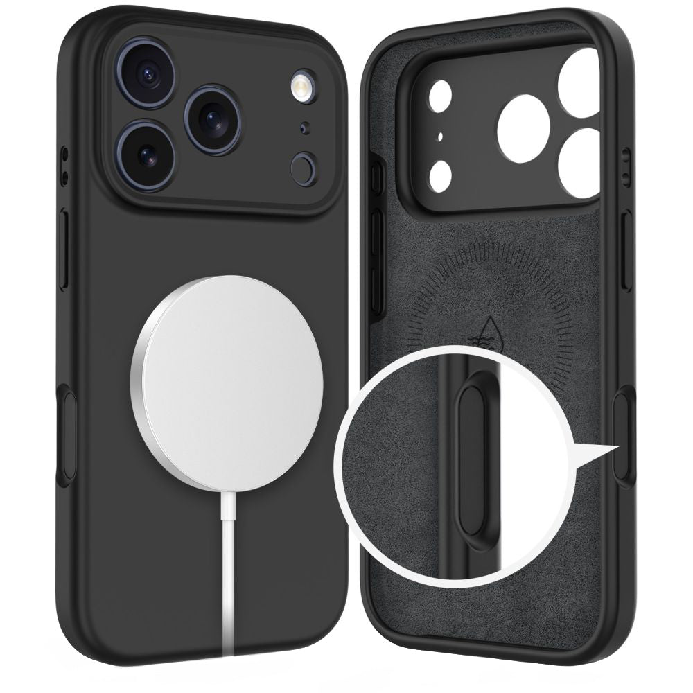 MagSafe-kotelo Apple iPhone 17 Pro Maxille, Tech-Protect, Silikoni, Musta