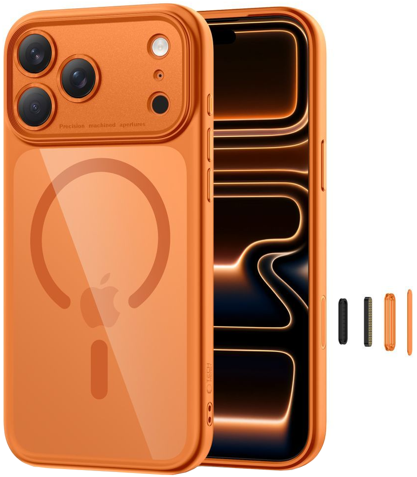 MagSafe-kotelo Apple iPhone 17 Prolle, Tech-Protect, MagPeak, Oranssi
