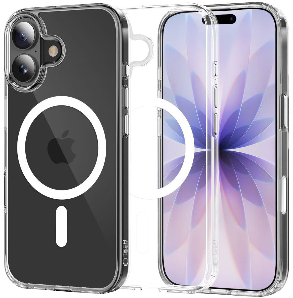 MagSafe-kotelo Apple iPhone 17:lle, Tech-Protect, Flexair Hybrid CC, Läpinäkyvä