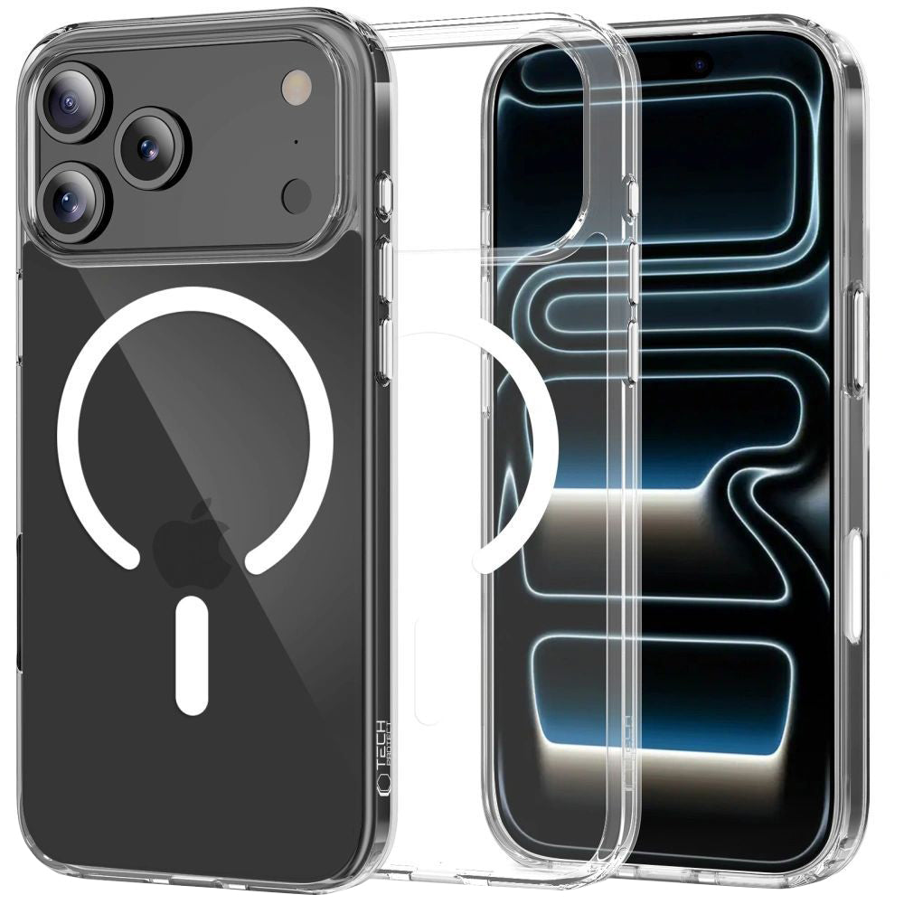 MagSafe-kotelo Apple iPhone 17 Prolle, Tech-Protect, Flexair Hybrid CC, Läpinäkyvä