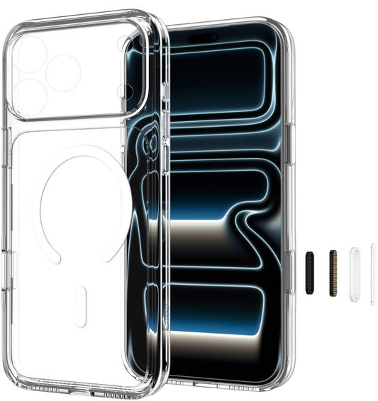 MagSafe-kuori Apple iPhone 18 Pro / 17 Pro:lle, Tech-Protect, Flexair Hybrid CC, Läpinäkyvä