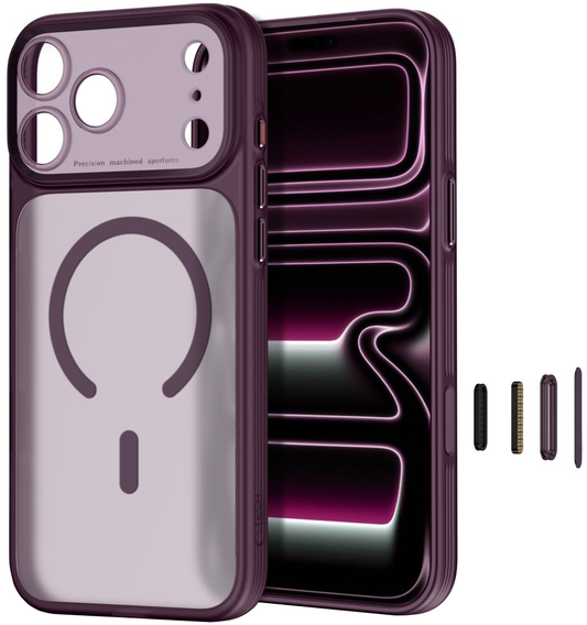 MagSafe-kuori Apple iPhone 18 Pro Max / 17 Pro Max -malleille, Tech-Protect, MagPrime CC, Matta Viininpunainen