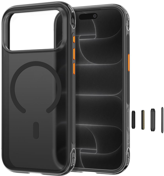 MagSafe-kuori Apple iPhone 18 Pro / 17 Pro:lle, Tech-Protect, MagAir CC, Matta Musta