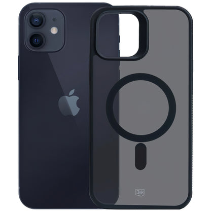 MagSafe-kuori Apple iPhone 12 / 12 Pro:lle, 3MK, Smoke MagCase, Musta