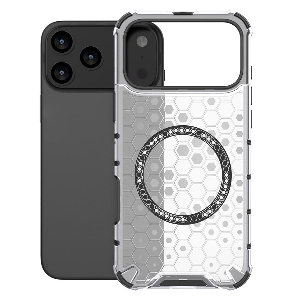MagSafe-kotelo Apple iPhone 17 Pro Maxille, Techsuit, HoneyComb Shield, Valkoinen