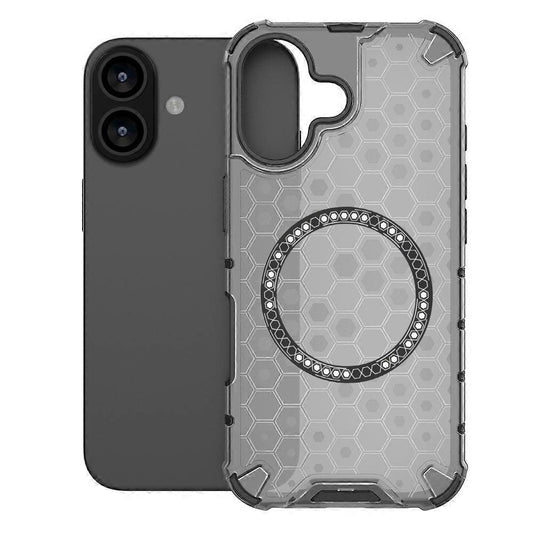 MagSafe-kotelo Apple iPhone 17:lle, Techsuit, HoneyComb Shield, Musta