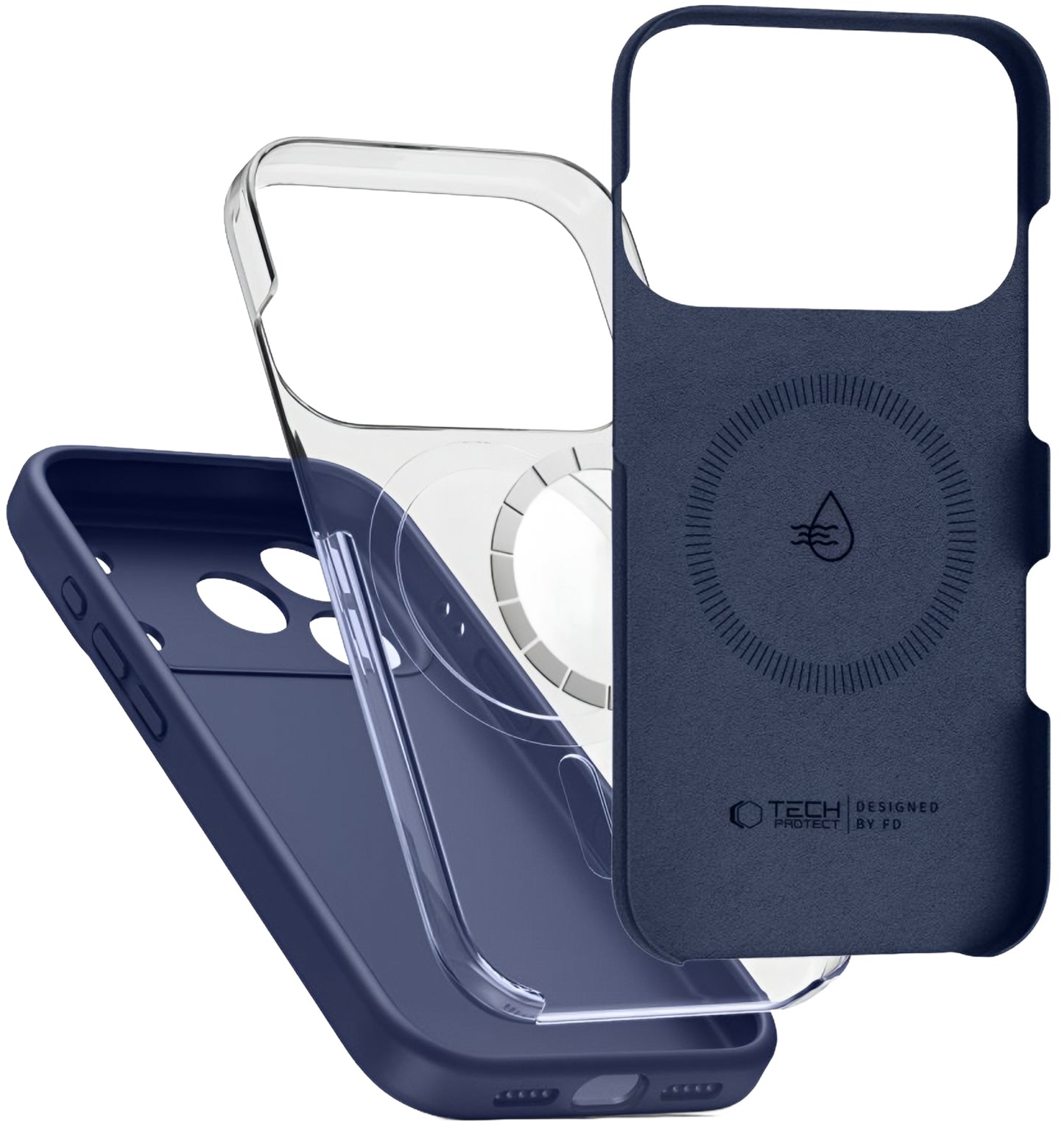 MagSafe-kotelo Apple iPhone 17 Prolle, Tech-Protect, Silikoni, Tummansininen