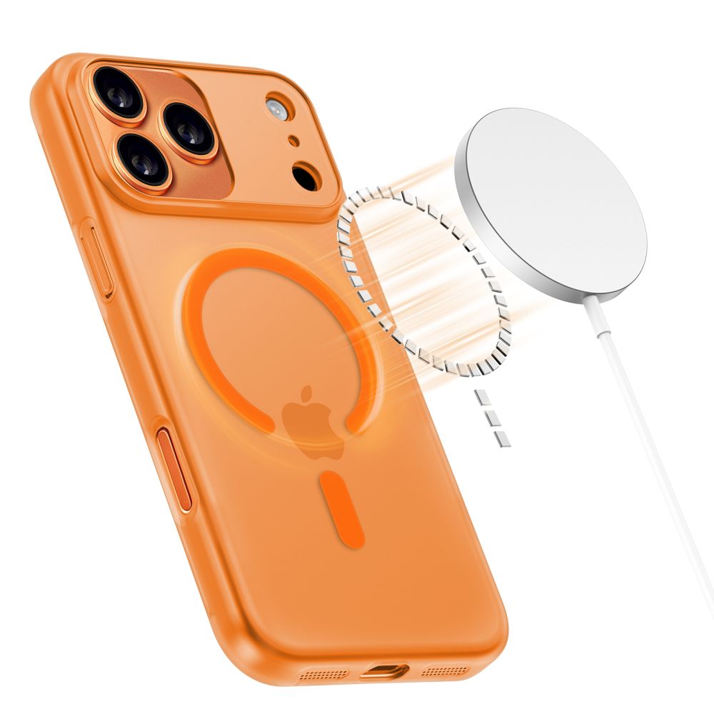 MagSafe-kotelo Apple iPhone 17 Pro Maxille, Tech-Protect, MagSlim, Matta Oranssi