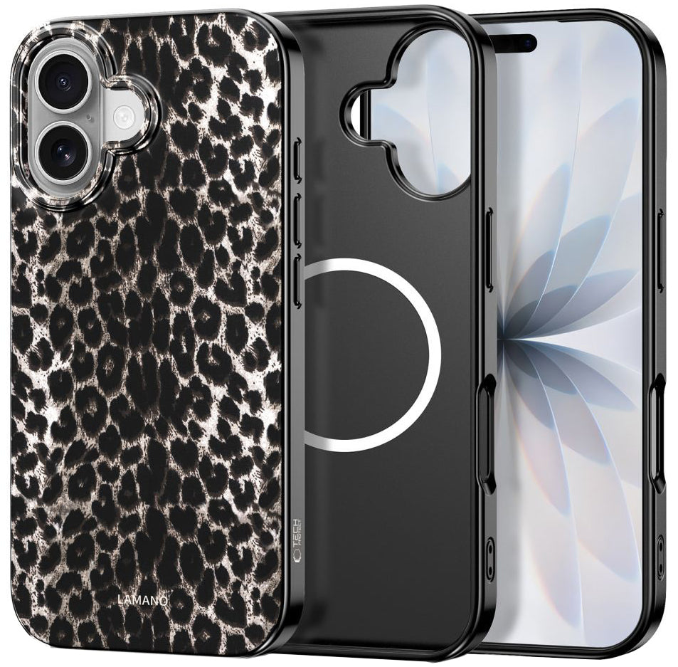 MagSafe-kotelo Apple iPhone 17:lle, Tech-Protect, Lamano Leopard, Musta