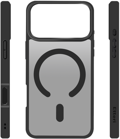 MagSafe-kuori Apple iPhone 18 Pro / 17 Pro:lle, Etteri, Matt Mag, Musta
