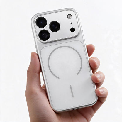 MagSafe-kuori Apple iPhone 18 Pro / 17 Pro -puhelimelle, OEM, Make 18, hopeanvärinen