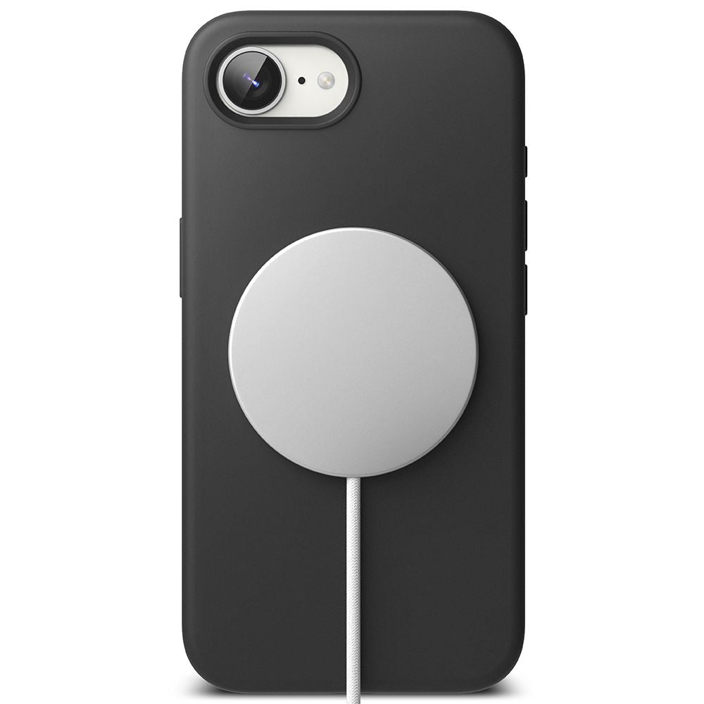 MagSafe-kotelo Apple iPhone 16e:lle, Ringke, Magneettinen Silikoni, Musta