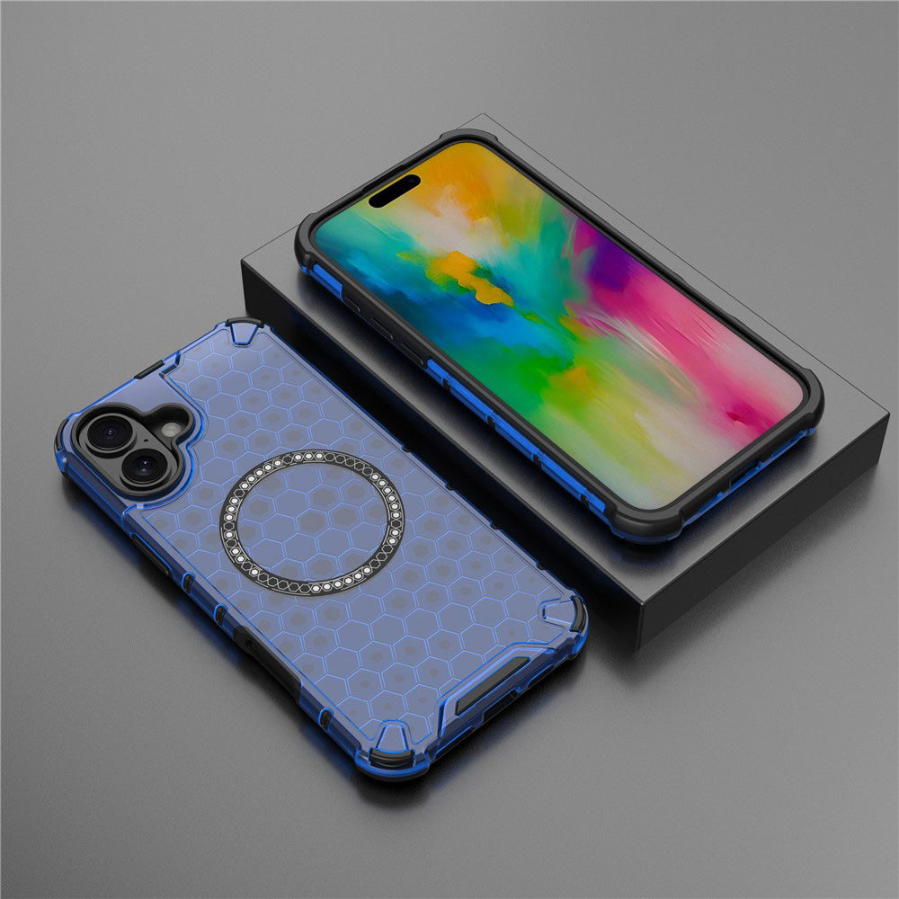 MagSafe-kuori Apple iPhone 16:lle, Techsuit, HoneyComb Shield, Sininen