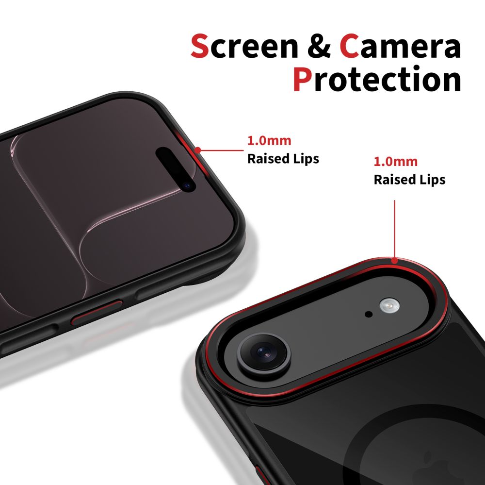 MagSafe-kotelo Apple iPhone 17 Airille, Tech-Protect, Maghybrid, Musta