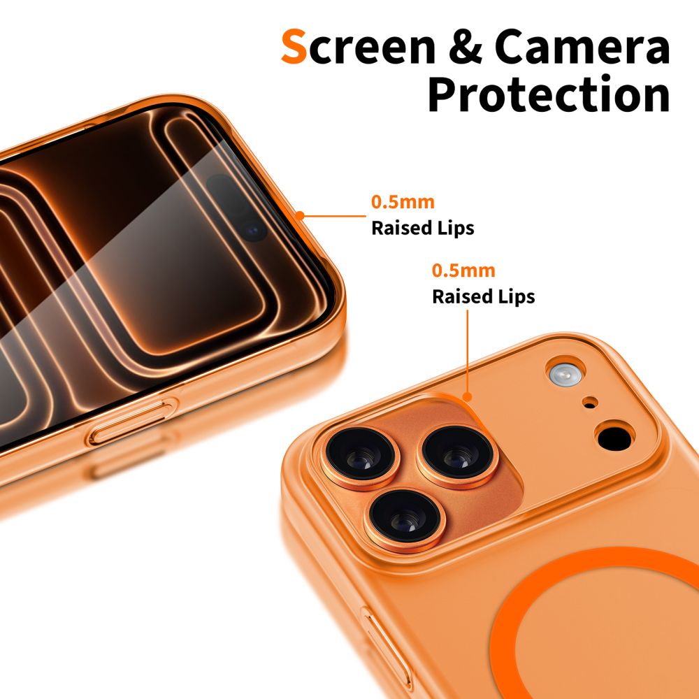 MagSafe-kotelo Apple iPhone 17 Prolle, Tech-Protect, MagSlim, Matta Oranssi