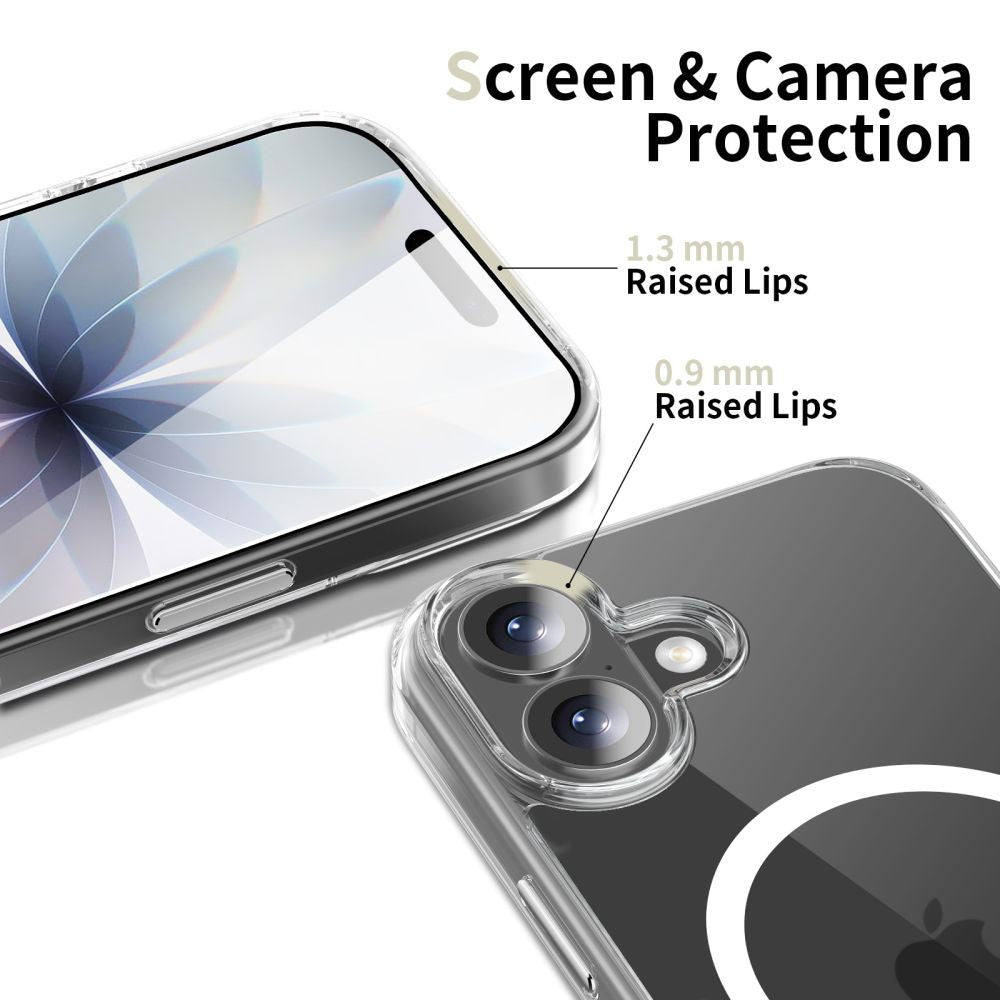 MagSafe-kotelo Apple iPhone 17:lle, Tech-Protect, Flexair Hybrid CC, Läpinäkyvä