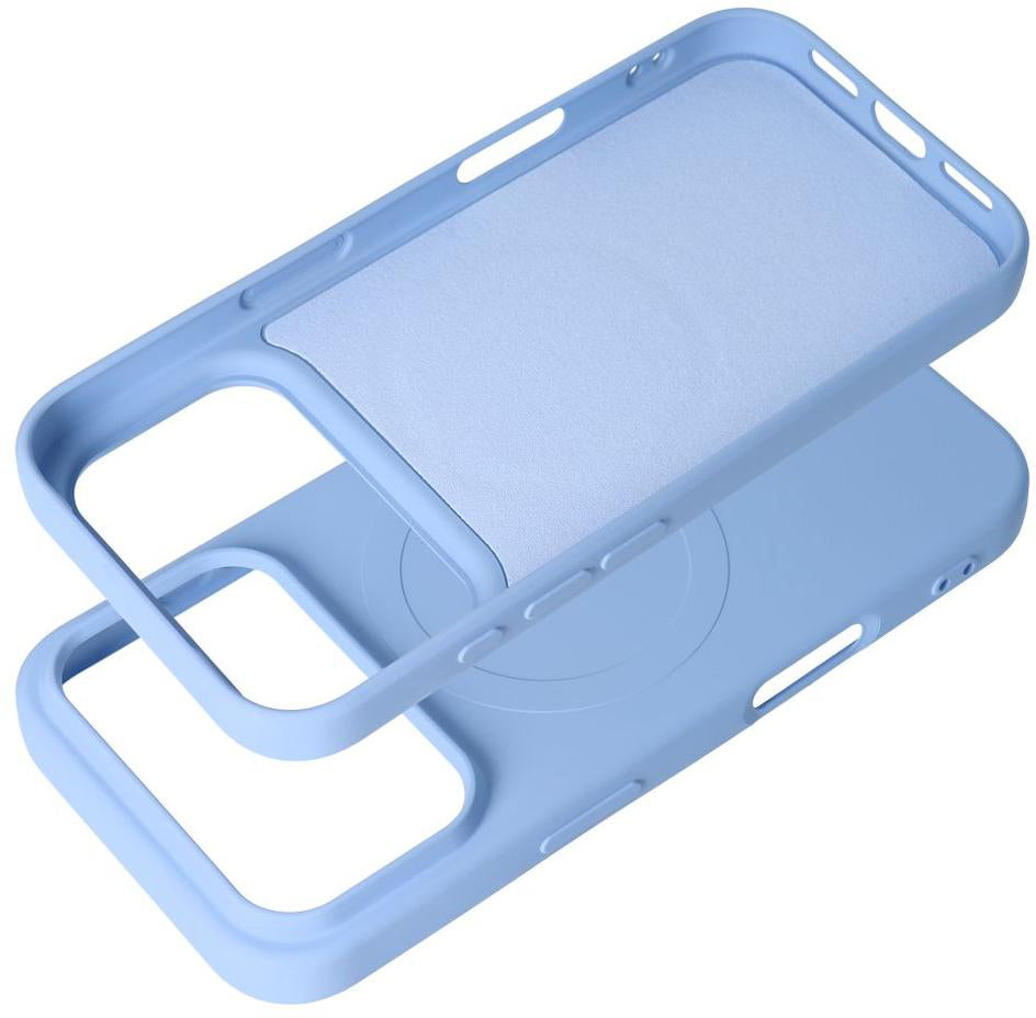 MagSafe-kuori Apple iPhone 18 Pro Max / 17 Pro Max -puhelimelle, OEM, Silicone Mag (Big Hole), vaaleansininen