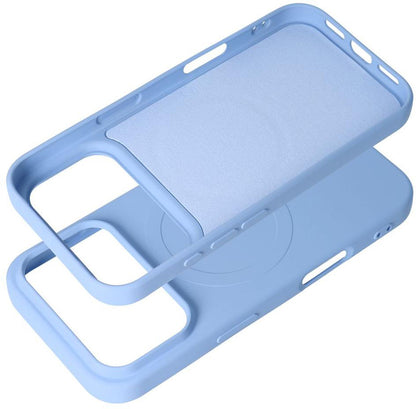 MagSafe-kuori Apple iPhone 18 Pro Max / 17 Pro Max -puhelimelle, OEM, Silicone Mag (Big Hole), vaaleansininen