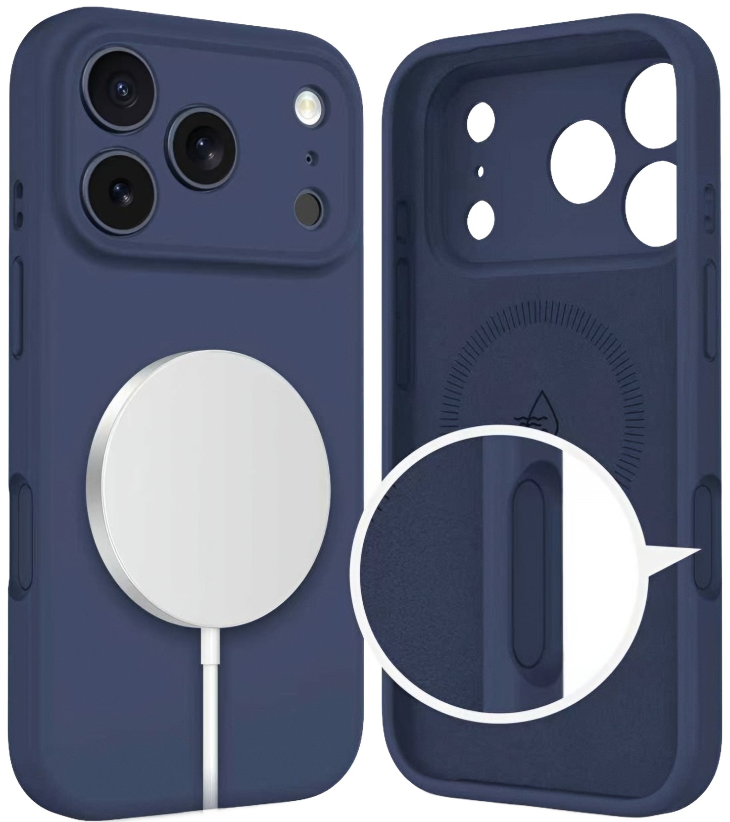 MagSafe-kotelo Apple iPhone 17 Prolle, Tech-Protect, Silikoni, Tummansininen
