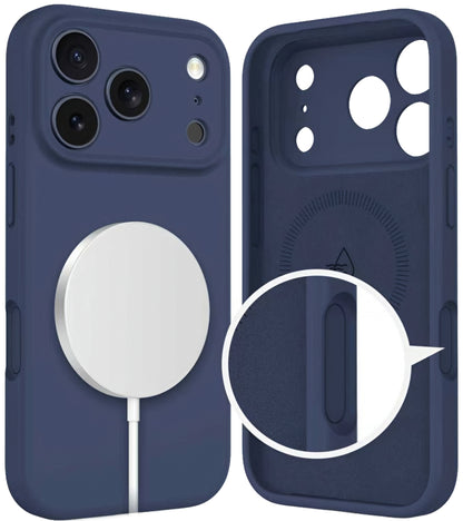 MagSafe-kotelo Apple iPhone 17 Prolle, Tech-Protect, Silikoni, Tummansininen