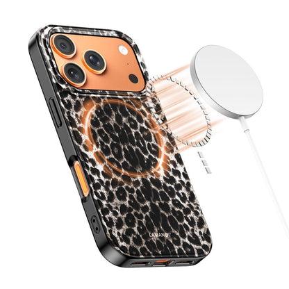 MagSafe-kotelo Apple iPhone 17 Prolle, Tech-Protect, Lamano Leopard, Musta