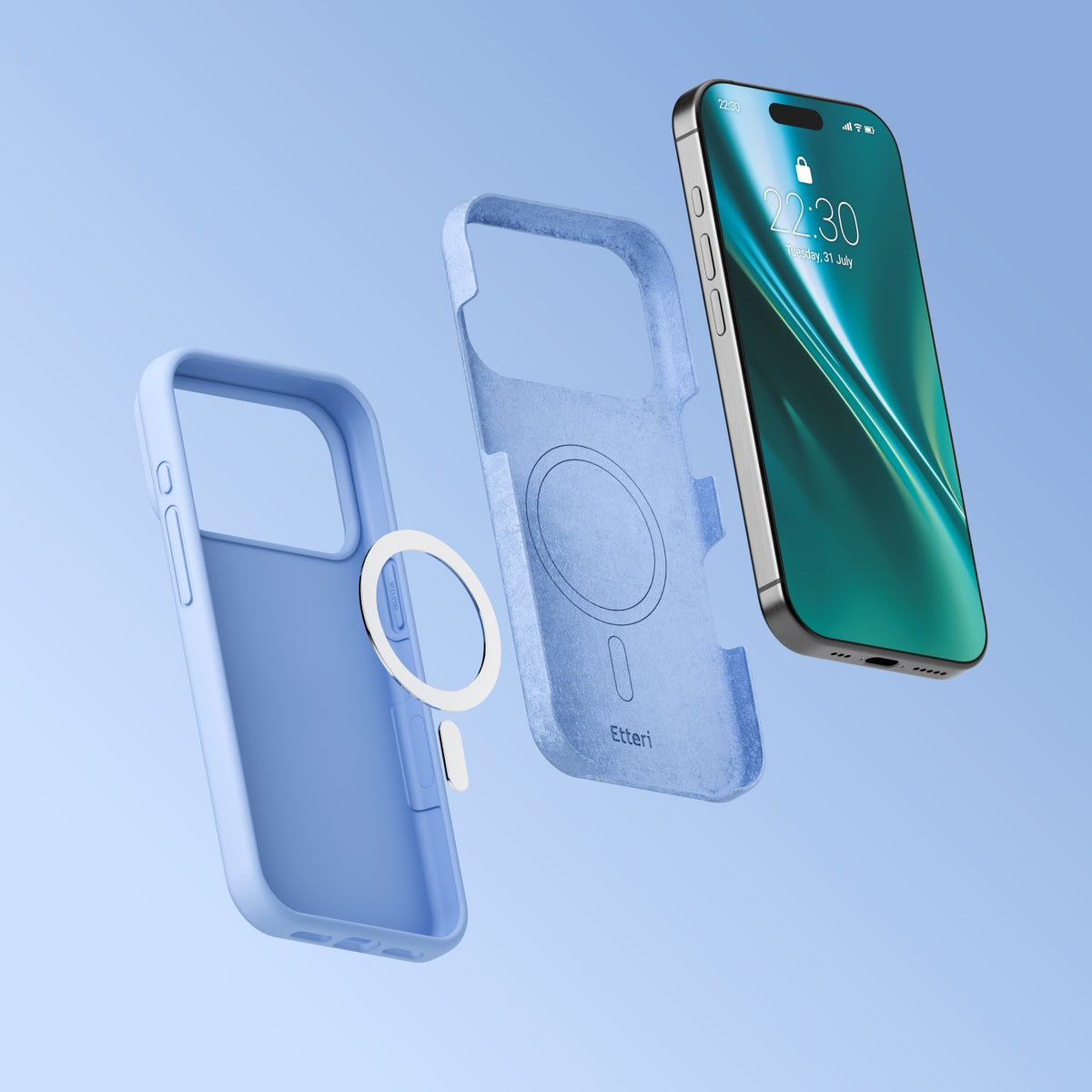 MagSafe-kuori Apple iPhone 18 Pro Max / 17 Pro Max -puhelimille, Etteri, Silicone Mag, Sininen