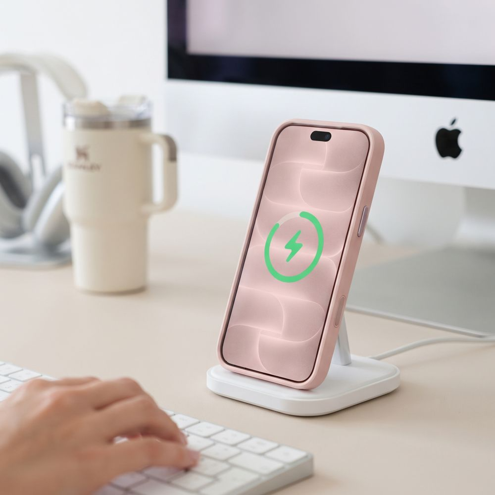 MagSafe-suojakuori Apple iPhone 18 Pro / 17 Pro -puhelimelle, Tech-Protect, MagPeak CC, mattapinkki