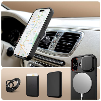 MagSafe-kotelo Apple iPhone 17:lle, Tech-Protect, Kevlar Aura, Musta