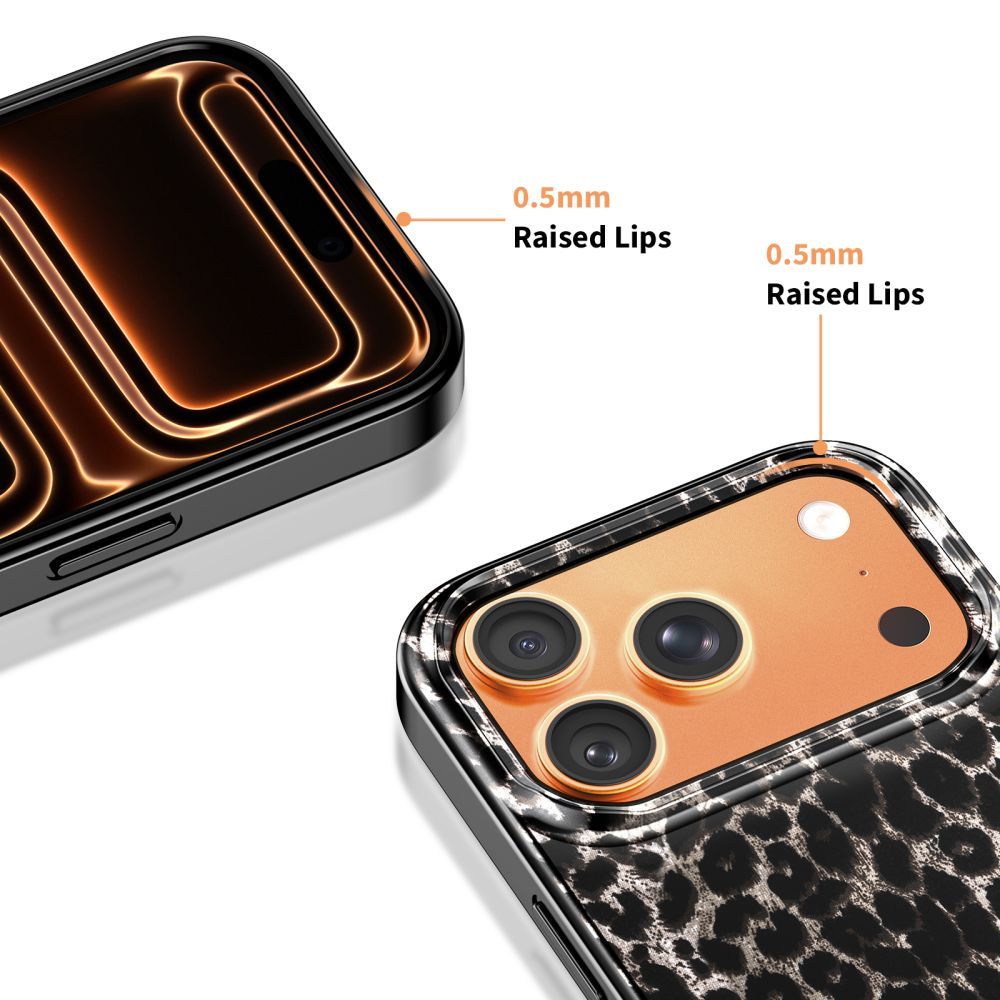 MagSafe-kotelo Apple iPhone 17 Prolle, Tech-Protect, Lamano Leopard, Musta
