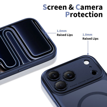 MagSafe Case for Apple iPhone 17 Pro Max, Tech-Protect, MagPeak, Matte Navy Blue