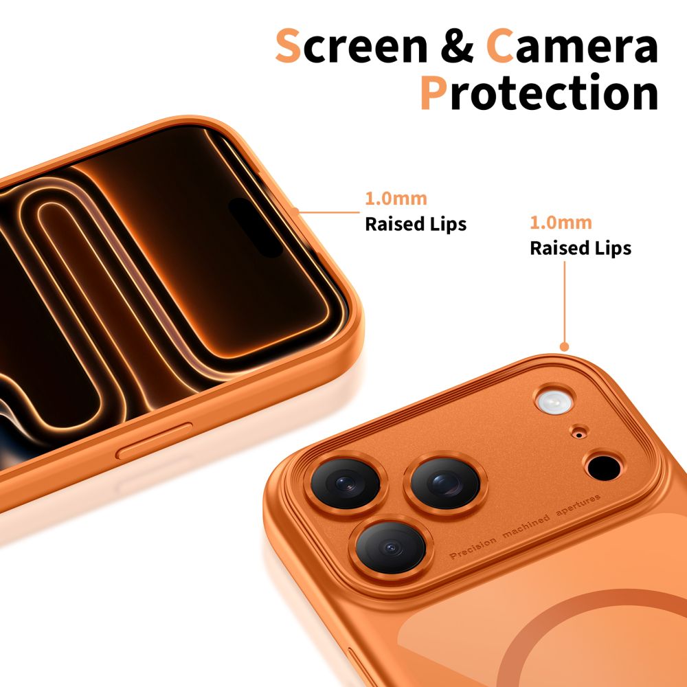 MagSafe Case for Apple iPhone 17 Pro Max, Tech-Protect, MagPeak, Orange