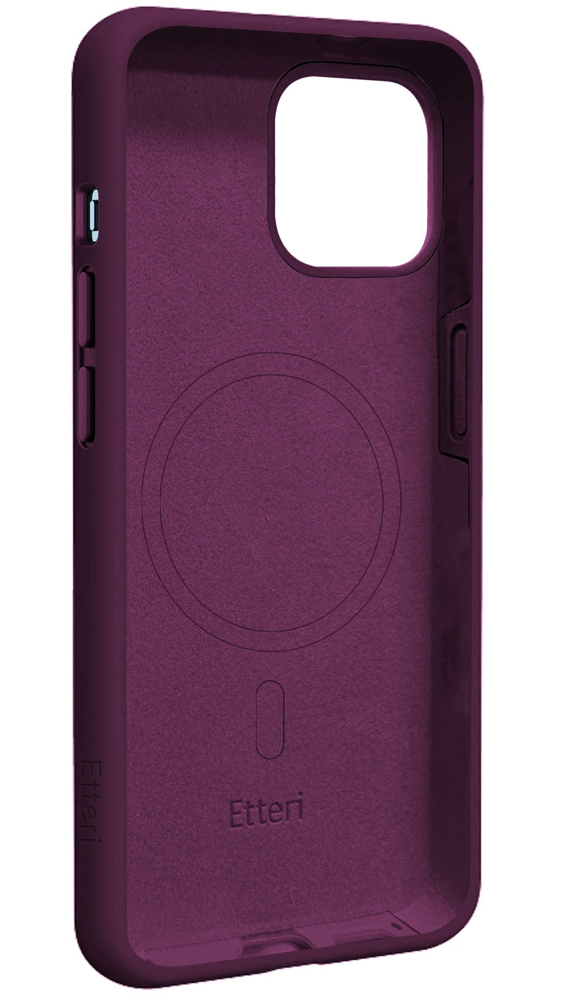 MagSafe-kuori Apple iPhone 15 Pro:lle, Etteri, Silicone Mag, Viininpunainen