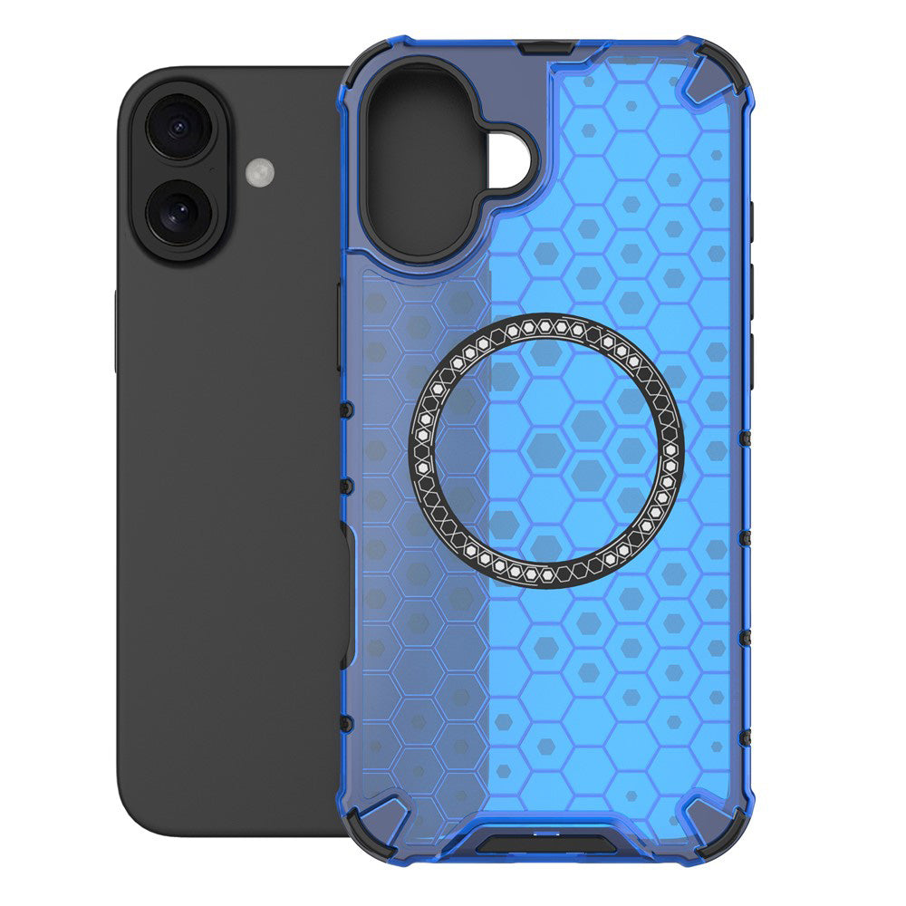 MagSafe-kuori Apple iPhone 16:lle, Techsuit, HoneyComb Shield, Sininen