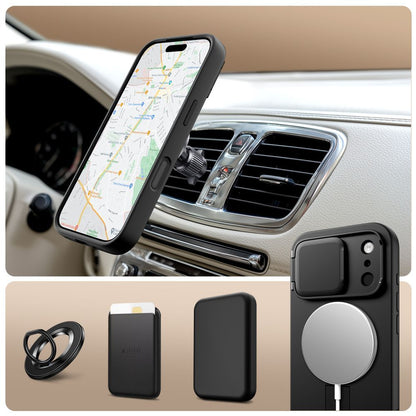 MagSafe-kotelo Apple iPhone 17 Pro Maxille, Tech-Protect, Kevlar Aura, Musta
