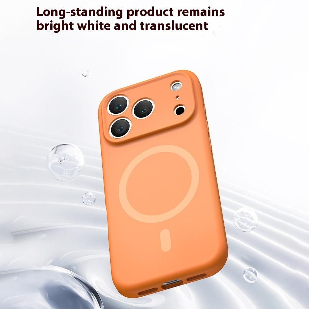 MagSafe Case for Apple iPhone 17 Pro Max, OEM, Liquid Silicone, Orange