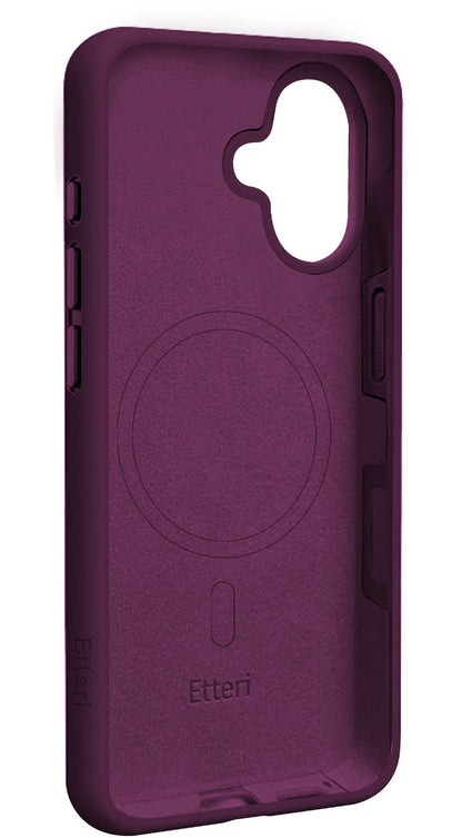 MagSafe-kuori Apple iPhone 16:lle, Etteri, Silicone Mag, Viininpunainen