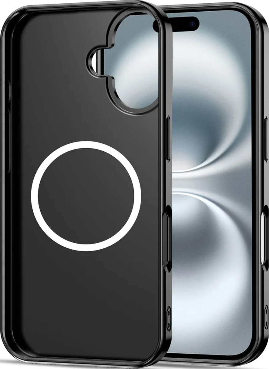 MagSafe Case for Apple iPhone 16, Tech-Protect, Lamano Velvet Night, Black