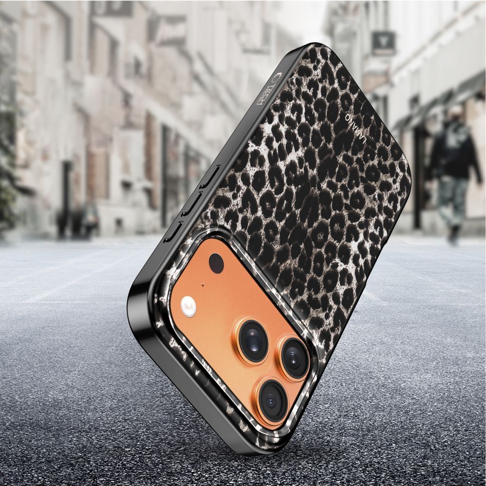 MagSafe-kotelo Apple iPhone 17 Prolle, Tech-Protect, Lamano Leopard, Musta