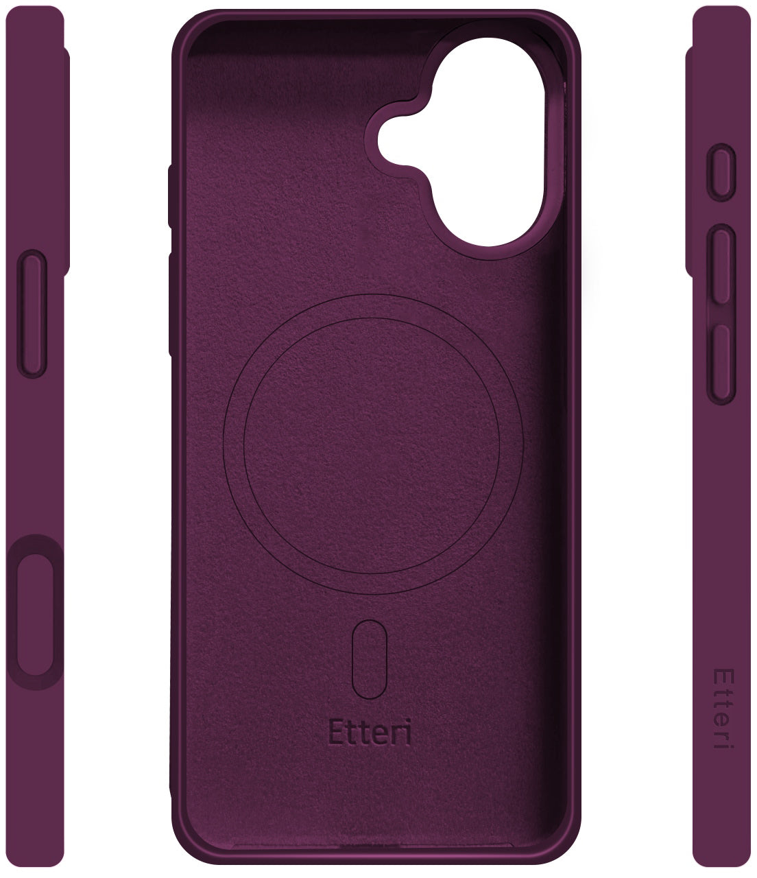 MagSafe-kuori Apple iPhone 16:lle, Etteri, Silicone Mag, Viininpunainen