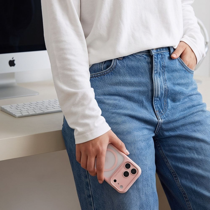 MagSafe-suojakuori Apple iPhone 18 Pro / 17 Pro -puhelimelle, Tech-Protect, MagPeak CC, mattapinkki